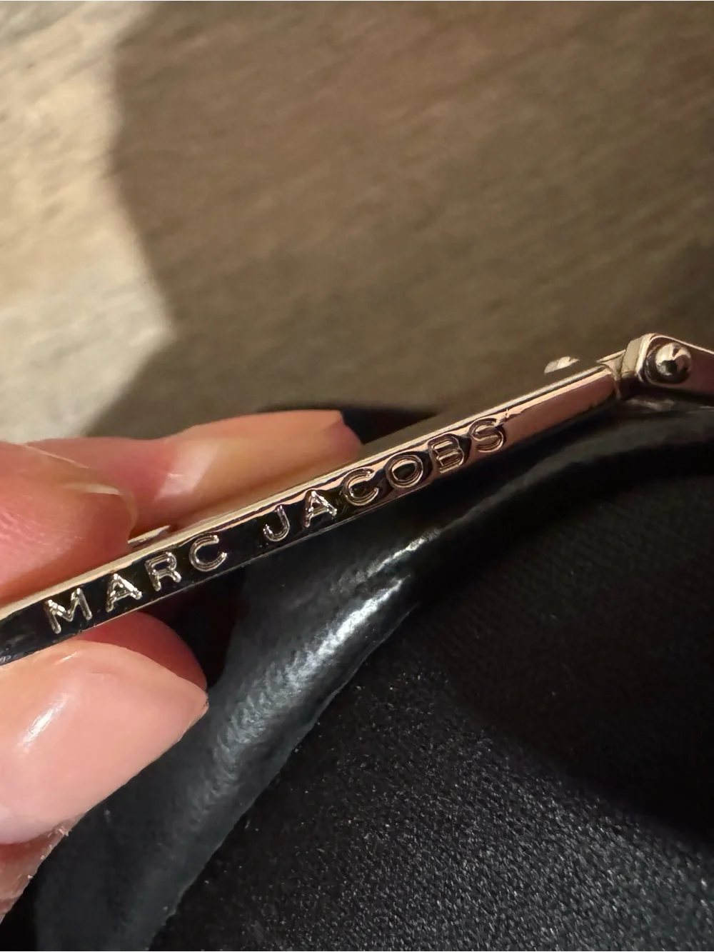 Marc Jacobs Black 15” Laptop Messenger with Embossed Logo